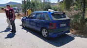 Mudurnu kavşağında motosikletli sürücü otomobille çarpıştı