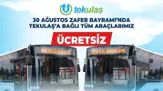 Tekirdağ'da 30 Ağustos'ta toplu taşıma bedava
