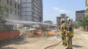 Defne ilçesinde doğalgaz borusu patladı