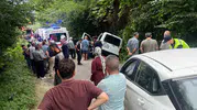 Araklı’da araç kanala uçtu 5 kişi hastaneye kaldırıldı