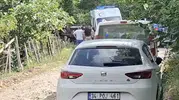 Kastamonu'da freni boşalan traktör duvara çarptı