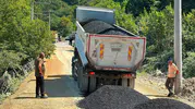 Heyelan vurmuştu, Kaynaşlı'nın o yolu asfalta kavuştu