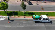 Kayseri'de yeşil alanlarda gece mesaisi başladı