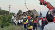 Samsun’da halk otobüsü devrildi 21 kişi yaralandı