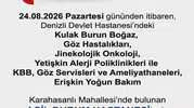 Denizli’de hastane randevusu olanlar dikkat