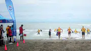 Samsun'da ilk Cankurtaranlar Karadeniz'in dalgalarında milli takım için yarıştı