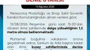 Sinop sahillerinde denize girecekler dikkat