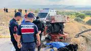 Nevşehir'de buğday hasadı yolunda feci kaza