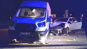 Hisarcık yolunda gece yarısı dehşeti: Kavşakta feci çarpışma