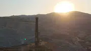 Elazığ Maden’de tarihi fabrika bacası gün batımıyla buluştu