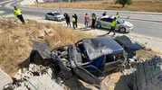 Sürücüsünün kontrolünden çıkan Tofaş, beş kez takla attı