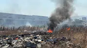 Turgutlu'da yanan alanda kimyasal atık korkusu
