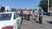Enez yolunda iki araç çarpıştı