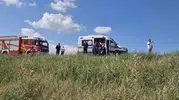 Elmadağ yolunda feci kaza İki otomobil uçuruma yuvarlandı
