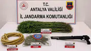 Alanya'da jandarma uyuşturucu serasına baskın düzenledi