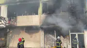Gaziantep'teki sanayi sitesinde ayakkabı atölyesi küle döndü