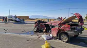 U dönüşünde çarpışma 6 yaralı, bir sürücünün ayağı koptu