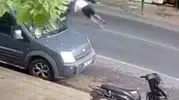 Çorlu'da korkunç kaza Yaya metrelerce savruldu