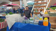 Torosların doğal karı Manavgat pazarında serinletiyor