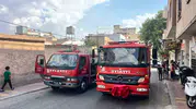 Kilis'te boş binada korkutan alevler