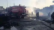 Batman'da palet fabrikası alevlere teslim oldu