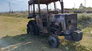Kars’ta bir çiftçinin traktörü küle döndü