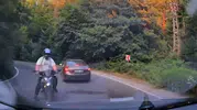 Bolu Gölcük yolunda motosiklet kazası kamerada