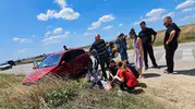 Keşan'da motosiklet kazası Bir yaralı