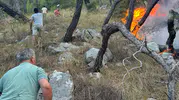 Kemer ormanlarında gece mesaisi başladı