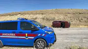 Dereköy yolunda direksiyon hakimiyetini kaybeden sürücü kaza yaptı