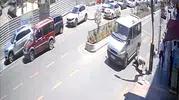 Karabük'te yaya geçidinde korkutan kaza
