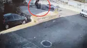 Bursa'da motosiklet kazası bir yayayı saniyelerle teğet geçti