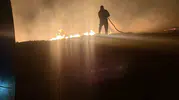 Çorum’da gece yarısı anız yangını paniği