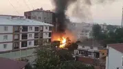 Samsun'da tüp bayisinde korkutan yangın