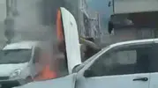Ankara Yolu üzerinde seyir halindeki araç küle döndü