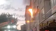 Çankırı’da apartman dairesini alevler sardı