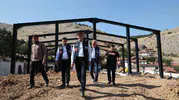 Tokat'ın ikinci itfaiye istasyonu yükseliyor, Başkan yerinde inceledi