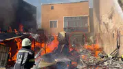 Erzurum'da garaj yangını paniği