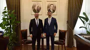 Rektör Hacımüftüoğlu, MGK Genel Sekreteri Memiş ile bir araya geldi