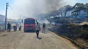 Kazdağları eteklerinde alevler evlere dayandı