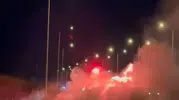 Otoyolda yangın paniği Araç seyir halinde alev aldı
