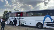 Kavşakta tır otobüse çarptı, savrulan araç başka tıra vurdu