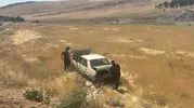 Kontrolden çıkan otomobil Mardin'de şarampole devrildi