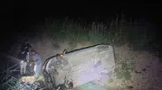 Turgutlu'da polis kovalamacası su kanalında bitti 3 yaralı