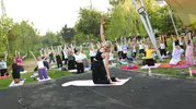 Yunusemre’de kadınlar Atatürk Kent Parkı’nda yoga ile buluştu