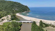 Amasra'nın saklı cenneti Göçkündemirci Plajı havadan böyle görüntülendi