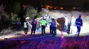 Kırıkkale'de gece yarısı trafik kazası 1 ölü, 2 yaralı