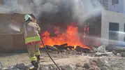 Antakya’da geceyi aydınlatan yangın korkuttu