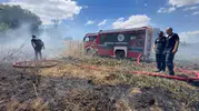 Tekirdağ'da anız yangını tarlalara sıçradı