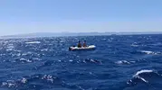 Ayvalık açıklarında mahsur kalan iki kişi kurtarıldı